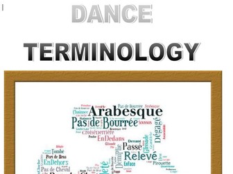 Dance Terminology Booklet (Cover Work/ Computer Room Work)