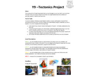 Tectonics PBL project / Research Task