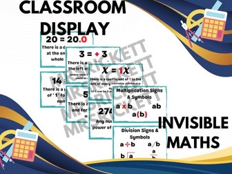 Maths Classroom Display 'Invisible Maths'