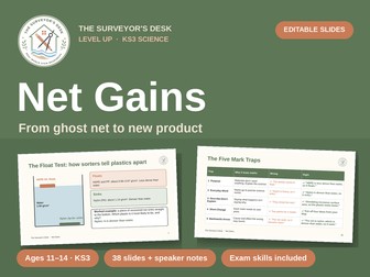 Net Gains: Ocean Plastic to New Product (KS3 Level Up Slides)