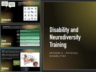 Disability and Neurodiversity - Physical Disabilities
