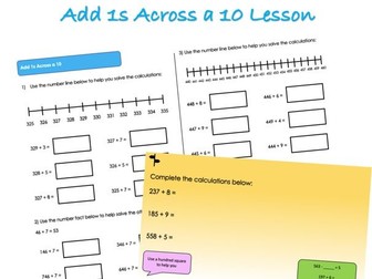 Year 3 Addition and Subtraction - Add 1s Across a 10 Lesson