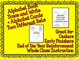 Alphabet Practice Book: Trace, Write and Read PLUS Two different sets of alphabet cards