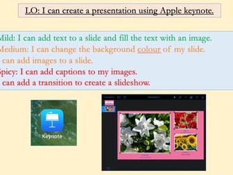Computing - Using Apple Keynote