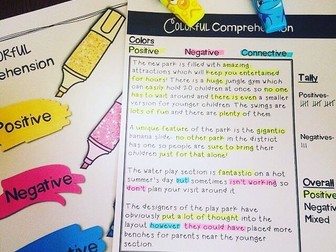 Colourful Comprehension Strategy UK friendly: Opinion Texts