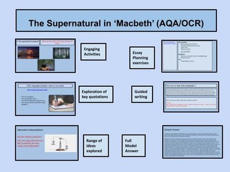 Supernatural in 'Macbeth': revision lesson and model answer AQA/OCR