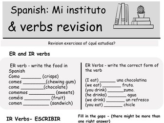 Revision worksheet Que Estudias