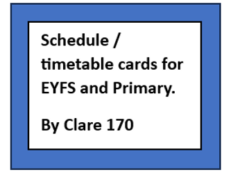 Visual timetable/schedule cards