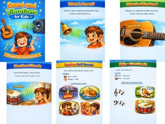 Sound and Vibrations Worksheets for Kids | Physics Activities | Science Printable | Age 6–9 | PDF