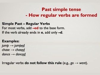 ESL short online lesson on simple past