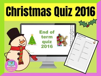 Computing Christmas Quiz 2016
