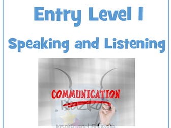 Speaking Entry Level 1 Functional Skills TAN