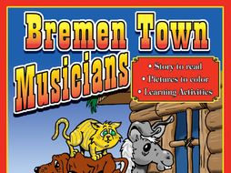 Bremen Town Musicians: Read & Color