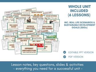 Fractions & Mixed Numbers | Whole Unit | Lesson Notes, Slides & Activities