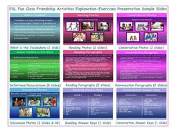 Friendship Activities Explanation-Exercises Presentation