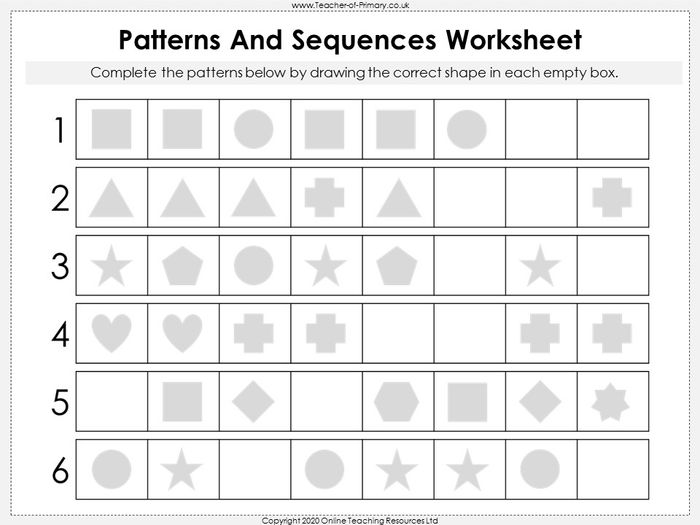 Patterns And Sequences - EYFS | Teaching Resources