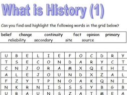 History word searches (example)