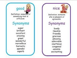Synonym Cards | Teaching Resources