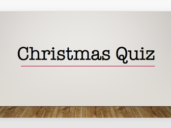 Christmas Quiz 12 minutes secondary school