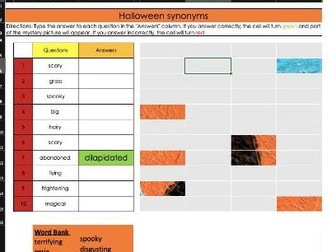 Halloween Synonyms picture picture  revealing task