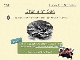 "Storm at Sea" - Sea Themed Poetry, KS3 English