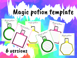 Magic potion template set