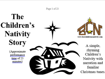 Rhyming Children's Nativity & Christmas Story Poem