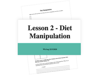 Edexcel 1-9 GCSE PE - Health, fitness and well-being - Diet Manipulation