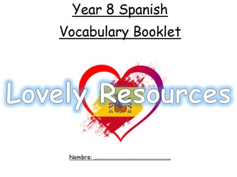 Spanish Year 8 Vocabulary Booklet