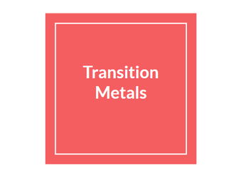 OCR Chemistry A H432: Transition Metals
