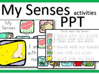 My Senses PPT and Activities EYFS & KS1