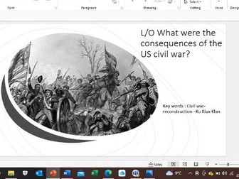 What were the consequences of the US civil war