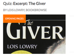 The Giver: Teaching & Homework Resources: Chapter 1 Vocab List & Comprehension Quiz