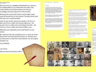 Short Burst Diary Writing Task_WW1  KS2/KS3