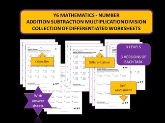 Y6 Mathematics Bundle: Number and Place Value. Differentiated