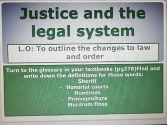 AQA GCSE Norman England - Justice and the Legal System