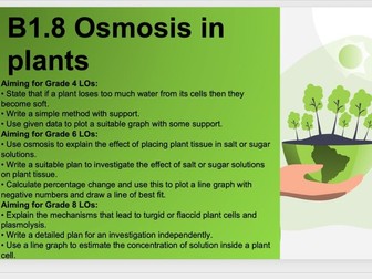 B1.8 Osmosis in plants