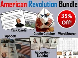 American Revolution Task Cards and Activities Bundle