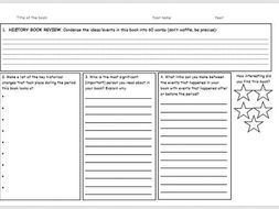 book review worksheet history teaching resources