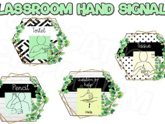 Plant themed Makaton hand signals