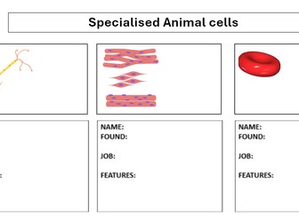Specialised cell fact file