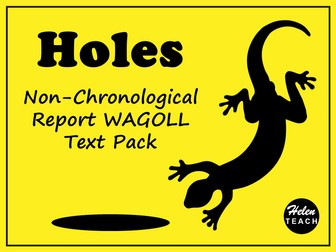Holes: Non-Chronological Report Pack With Model Text, Feature Find & Templates