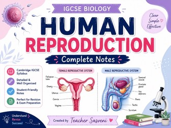 Reproduction in Human, IGCSE, Biology Notes