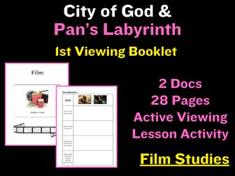 A Level Film Studies: City of God & Pan's Labyrinth 1st Viewing Booklets