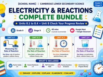 Cambridge Lower Secondary Science – Unit 8 Rates of Reaction Complete Bundle (Teacher Guides + Student Workbooks)