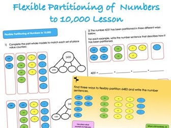 Year 4 Place Value - Flexible Partitioning of Numbers to 10,000 Lesson