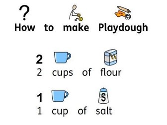 Visual playdough recipe
