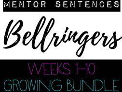 Mentor Sentences Daily Practice Bell Ringers