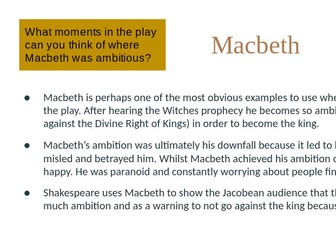 The theme of ambition in Macbeth