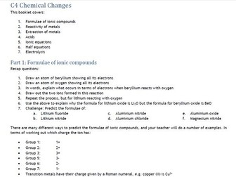 AQA GCSE Chemistry - Paper 1 Revision Bundle